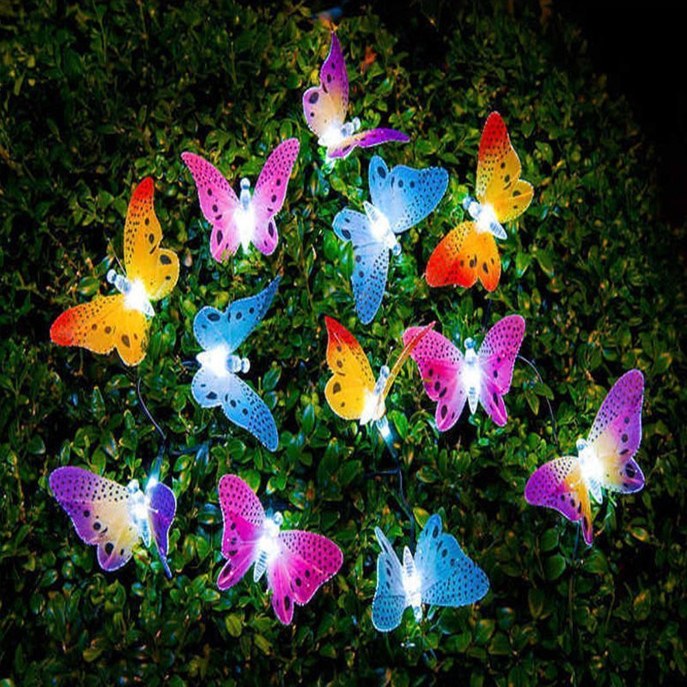 LED solárne motýľ svetlá