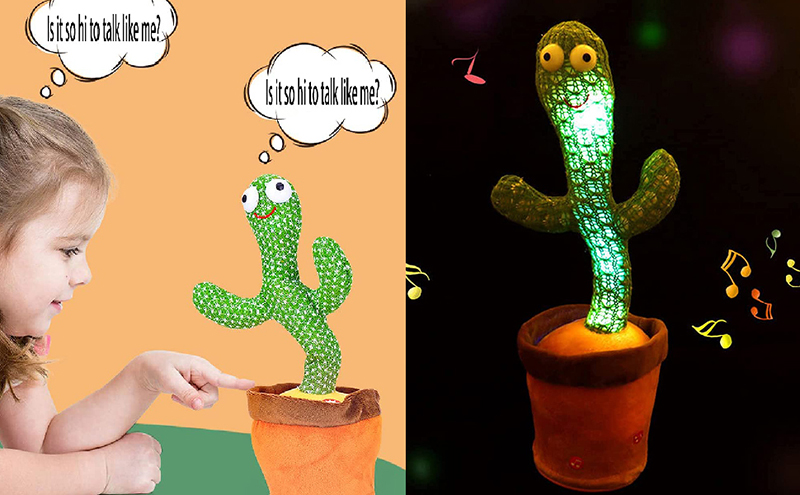 Spievajúci kaktus -opakuje slová, tancuje,svieti,spieva.