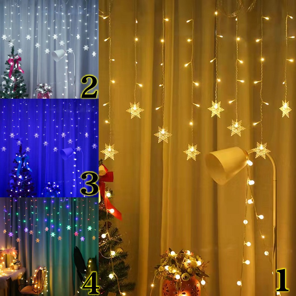 LED vianočné závesné ozdobné svetlá snehovej vločky