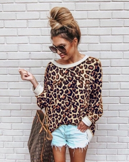 Výpredaj tygrovaný sveter velkost L